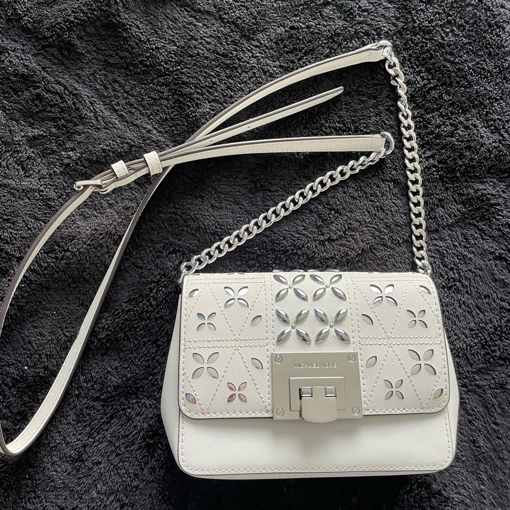 MICHAEL KORS white CROSSBODY